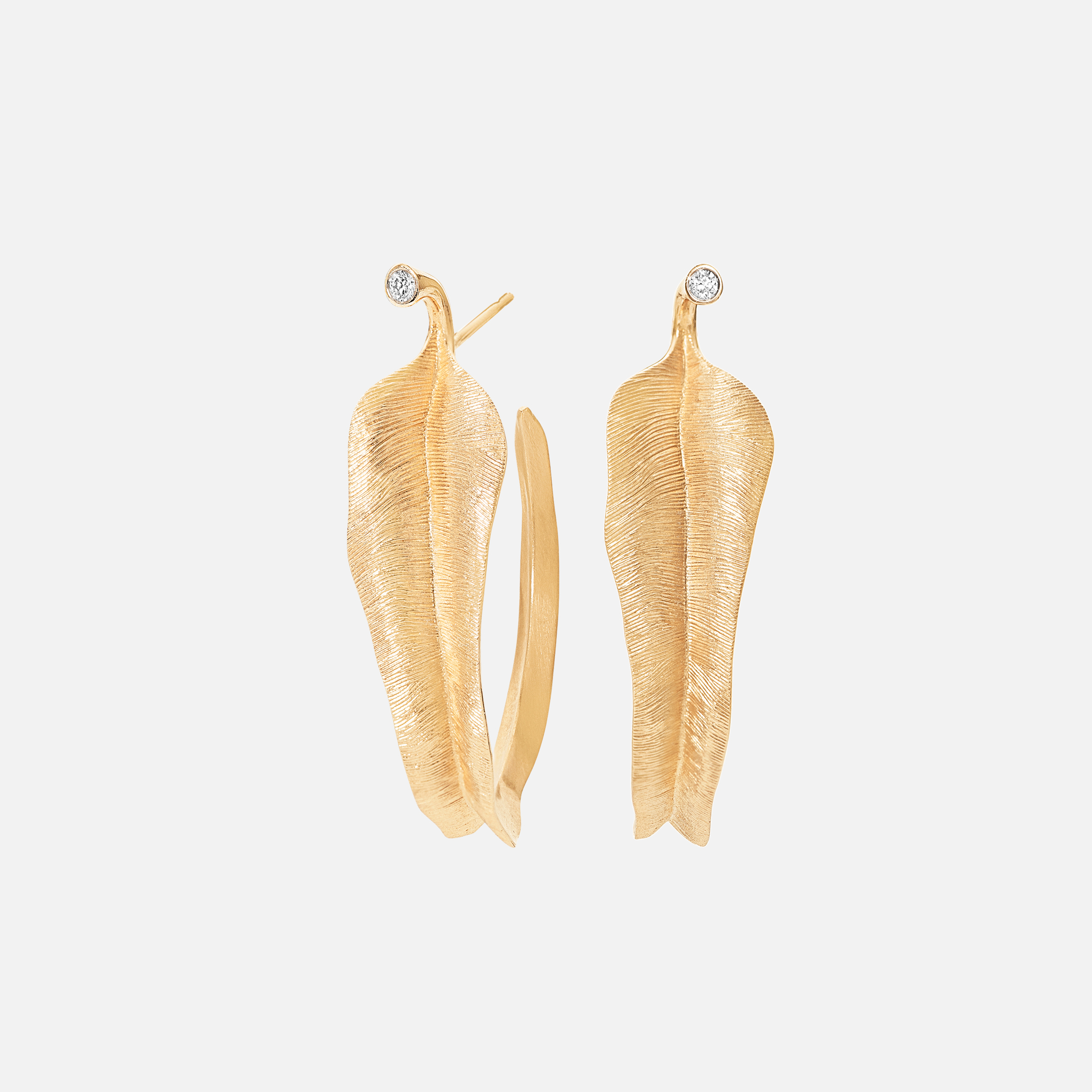 Leaves creol earrings large | Ole Lynggaard
